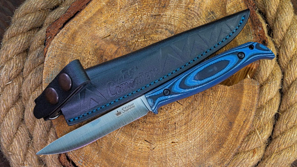 Туристический нож Companero VG-10 (Cryo) Black-blue G10