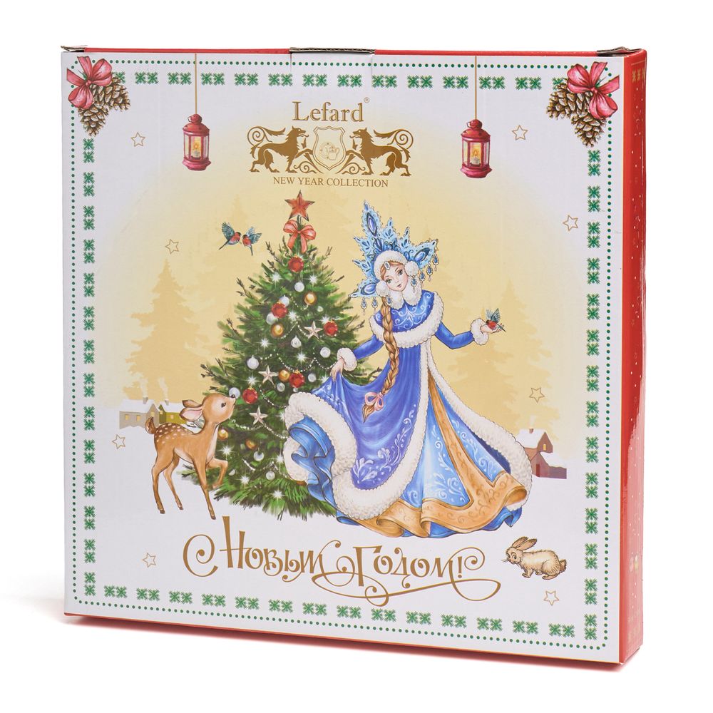 НАБОР ТАРЕЛОК ОБЕДЕННЫХ LEFARD "ДЕД МОРОЗ И СНЕГУРОЧКА" 2 ШТ. 27 СМ (КОР=9НАБ.)