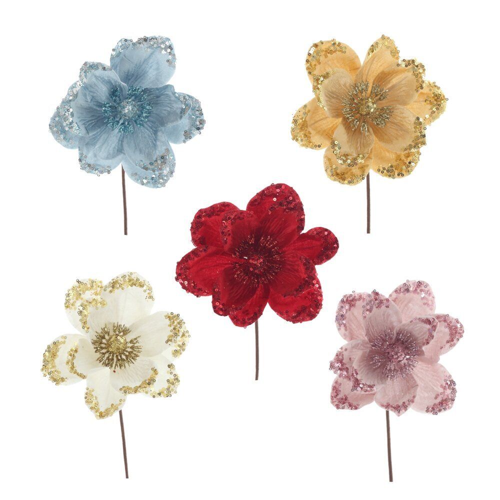 GAEM Цветок искусственный "Магнолия", L15 W15 H25 см, 5в.