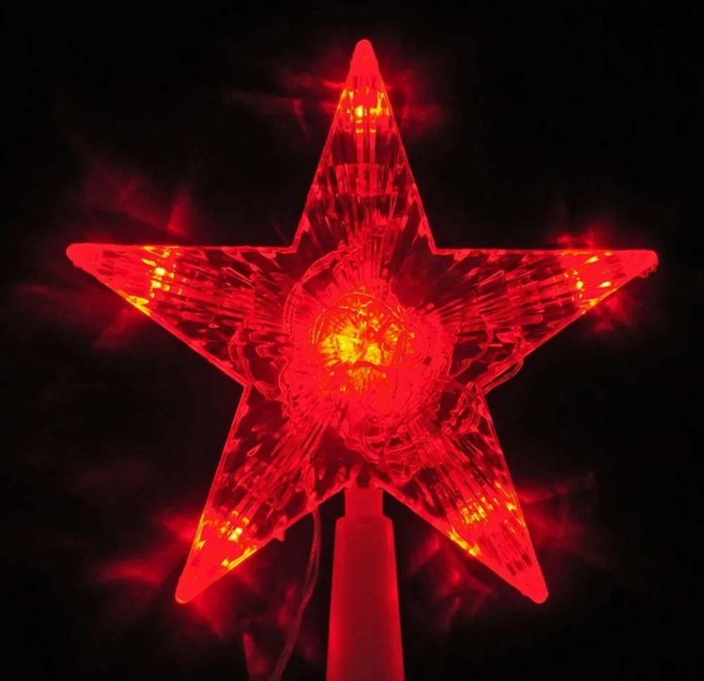 Звезда на макушку 14х17см. Красная RohsLED A1