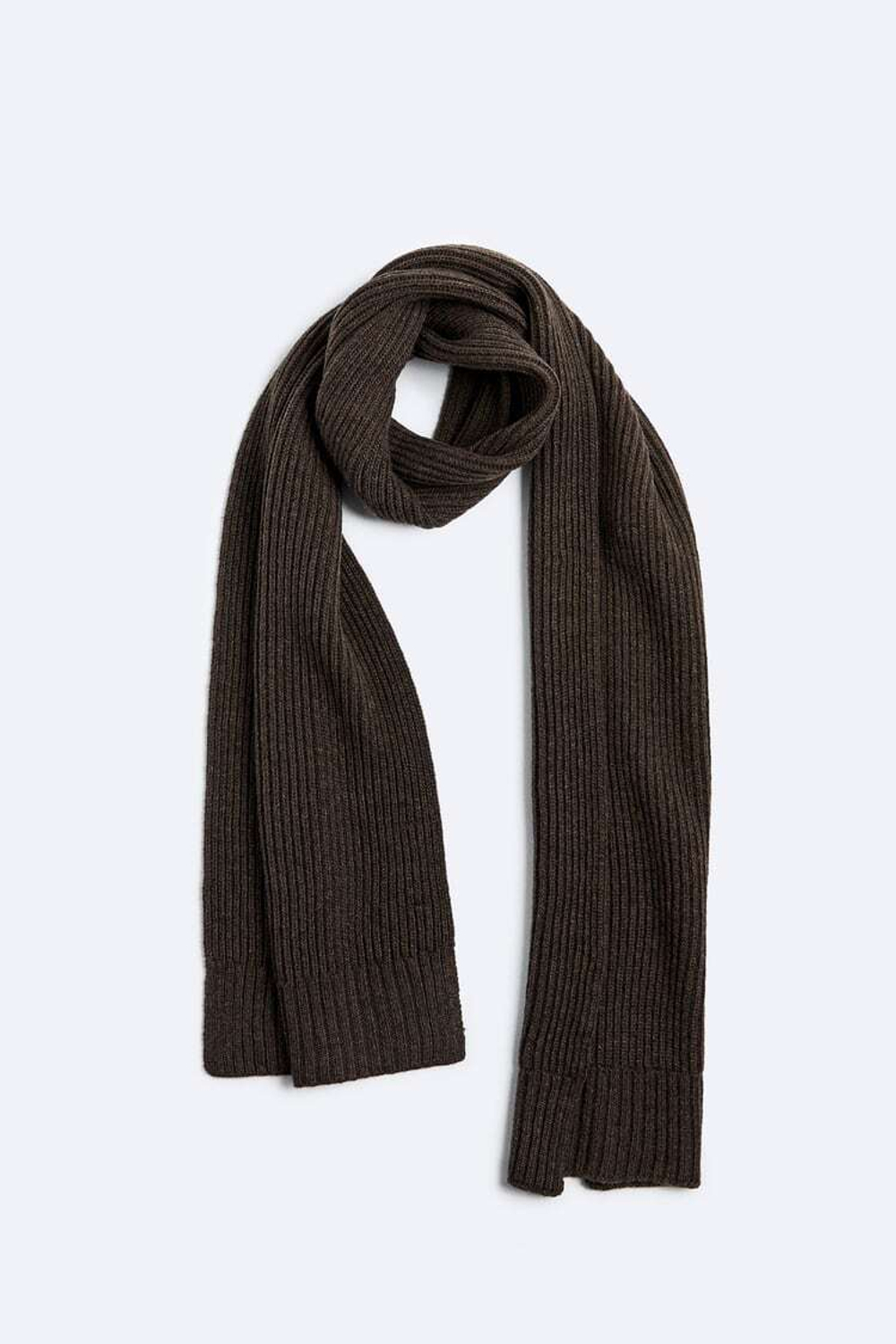 ZARA ШАРФ В РУБЧИК, КОРИЧНЕВЫЙ
