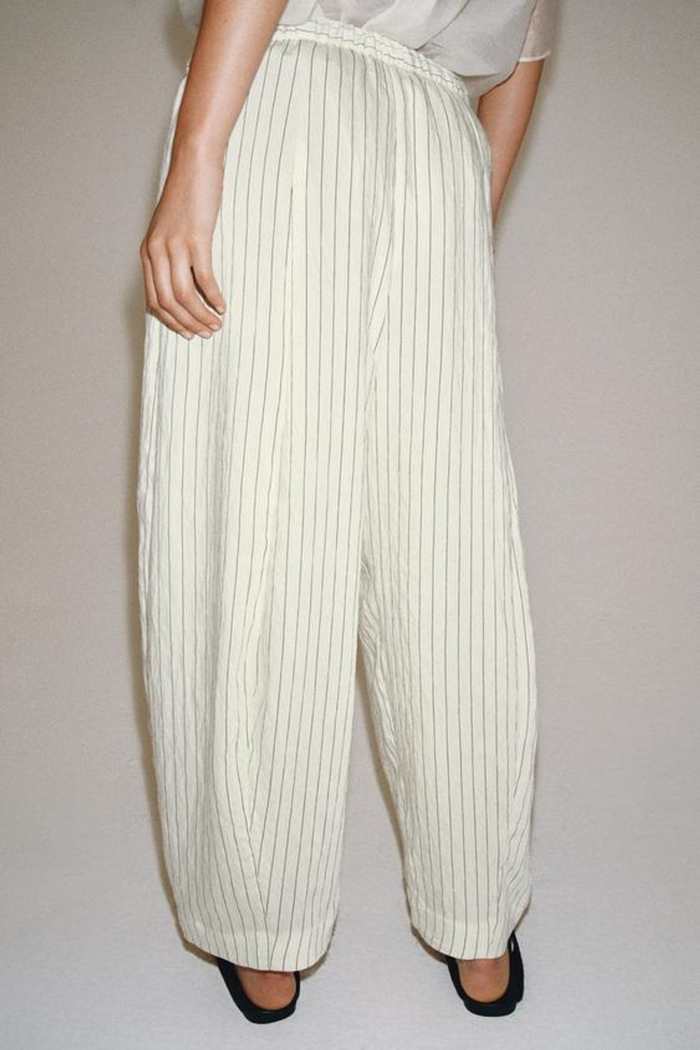 ZARA БРЮКИ BARREL — ZW COLLECTION, ПОЛОСКИ