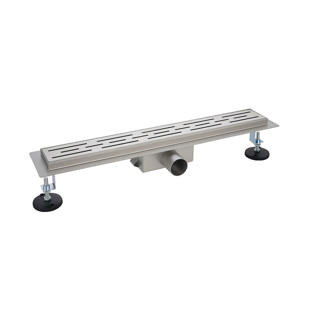 Душевой лоток AZARIO 600 мм, D40(50), металлическая перфорированная решетка, металлический желоб, гидрозатвор (AZT2FT01600)