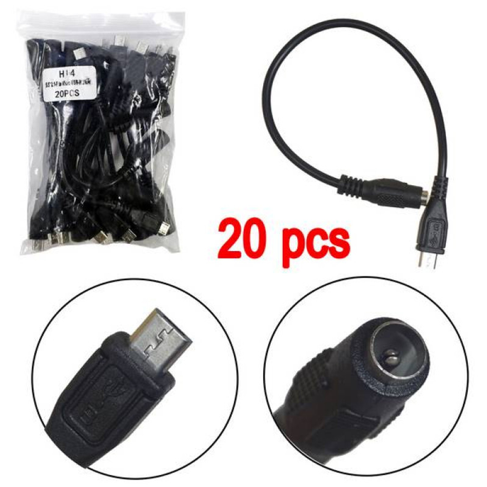Переходник для бытовой техники H14 (5.5*2.1-F to micro USB-M) 20см