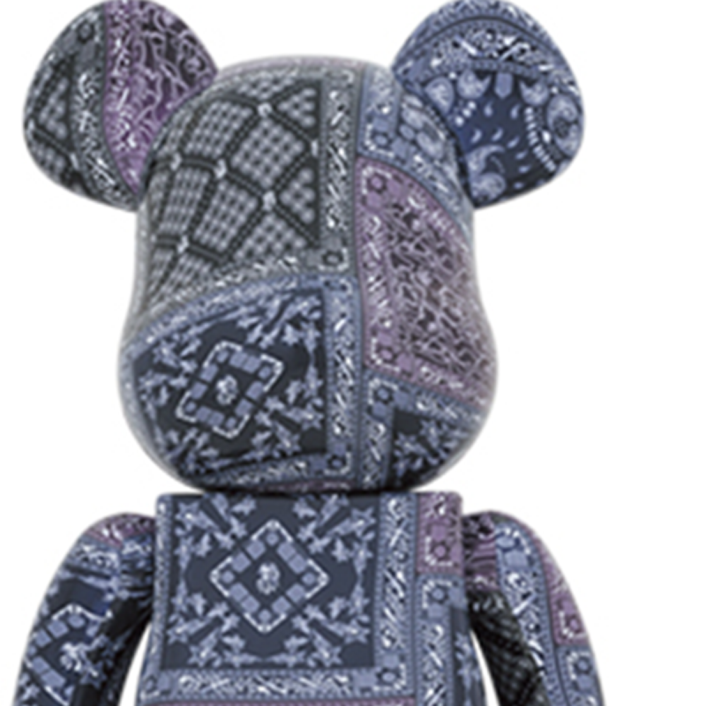 Дизайнерские игрушки BE@RBRICK x BAPE BLACK BANDANA, BLACK-BANDANA1000%