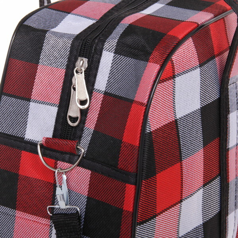 Сумка дорожная «Travel», на молнии, одно отделение, один боковой карман, красный принт, 48*29*18см