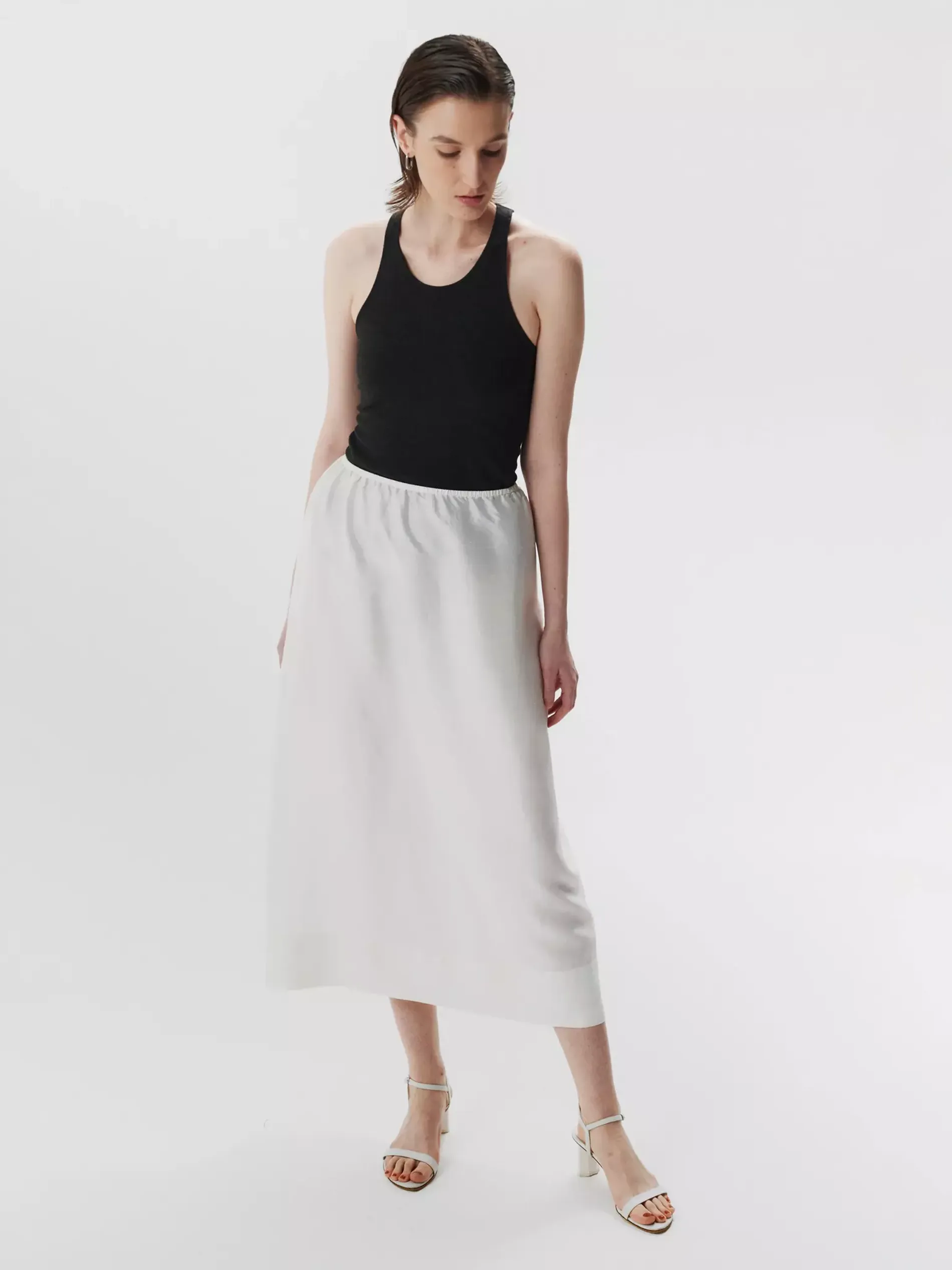 Юбка шелковая milk