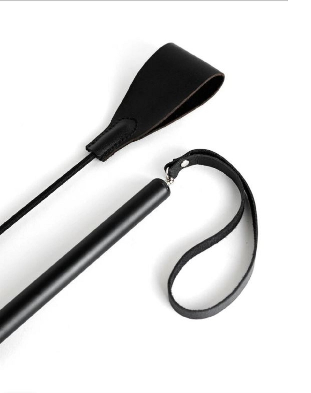 Стек длинный с черной ручкой и прямоугольным наконечником 75 см