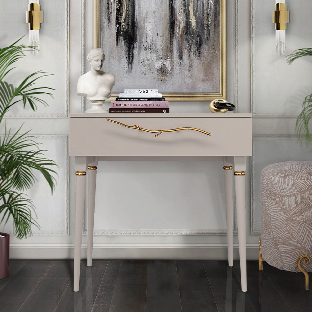 Консоль Арт Колор matte Классик Голд Серый агат матовый