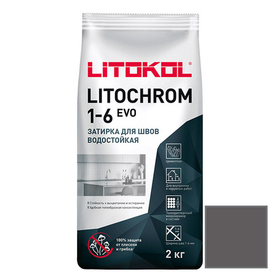Затирка цементная Litokol Litochrom 1-6 Evo LE.135 антрацит 2 кг