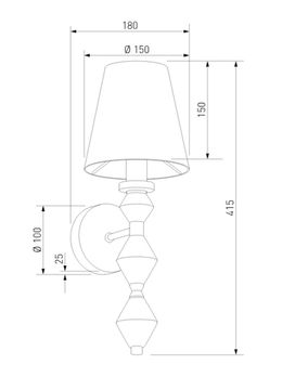 Бра 1*E14 a071404 103012 серый Olaria Eurosvet
