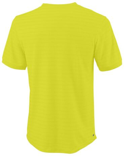 Мужская теннисная футболка Wilson Stripe Crew - sulphur spring