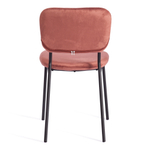 Стул CAROL (mod. UC06) / 1 шт. в упаковке металл, вельвет, 45 х 56 х 82 см, Coral (коралловый) HLR44 / черный