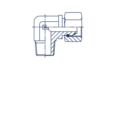 Соединение PFN90 BSP 5/8 - NPT 1/2