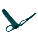 Зеленая вибронасадка 17см для двойного проникновения Lola Games Pure Passion Rori Green 1205-03lola