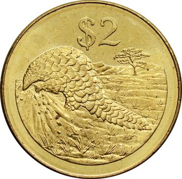 2 доллара 2001 Зимбабве