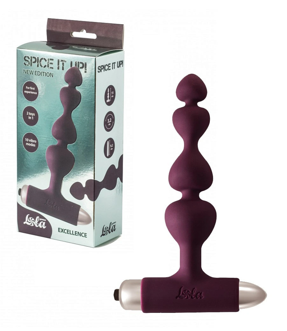 Анальная вибровтулка Spice It Up, Excellence, бордовый