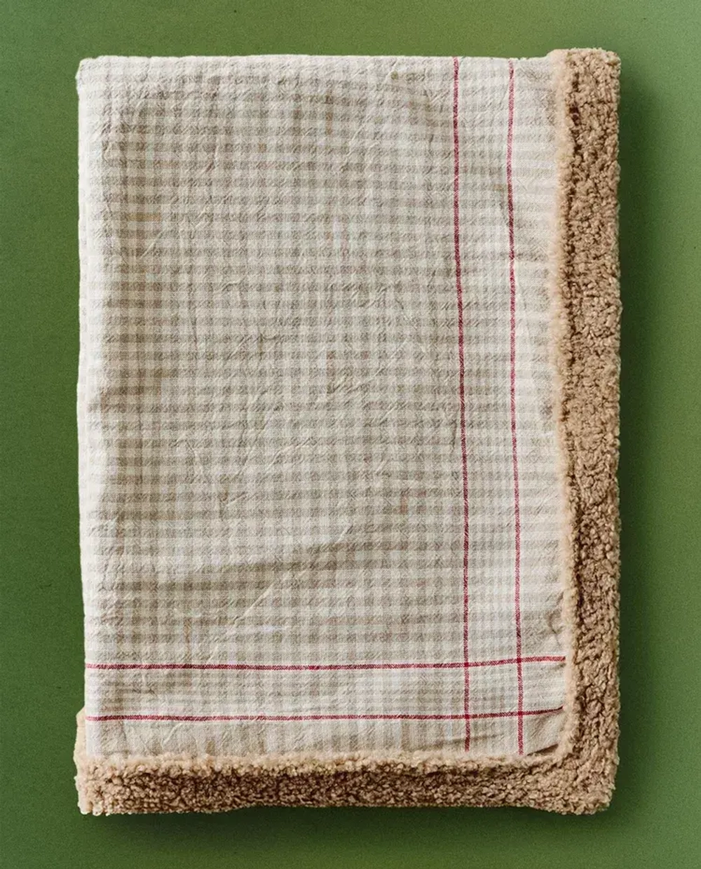 ZARA HOME ДВУСТОРОННИЙ ПЛЕД ДЛЯ ДОМАШНИХ ЖИВОТНЫХ В КЛЕТКУ, СВЕТЛО-БЕЖЕВЫЙ