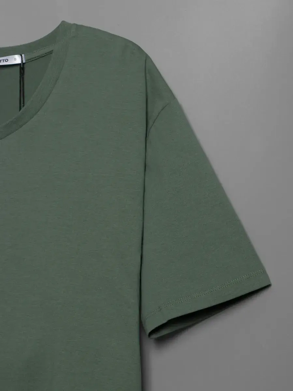 Футболка мужская повседневная однотонная хлопок