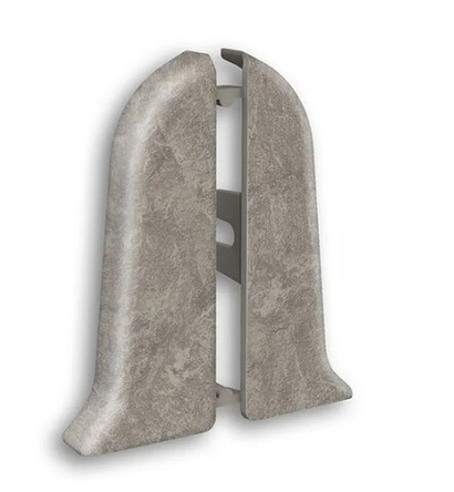 Торцевые (пара) для плинтуса 85мм "Идеал Классик", 547 Лофт светло-серый