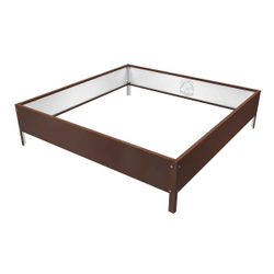 Клумба квадратная оцинкованная 1 ярус  RAL 8017 Шоколад