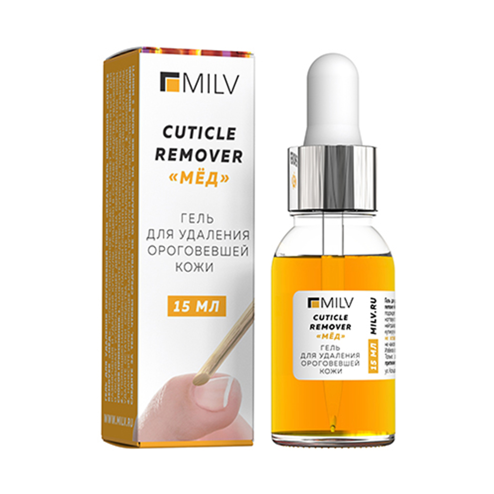 MILV (Арт.12076Н) Кератогель щелочной CUTICLE REMOVER "МЁД", 15 мл