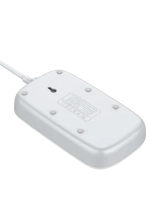 LDNIO cетевой фильтр с умной зарядкой, модель SC4407Q, 2 метра, 4 USB, тройник разветвитель с заземлением и выключателем, белый