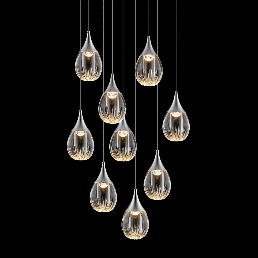 Подвесной светильник MD24001004-9A chrome/clear