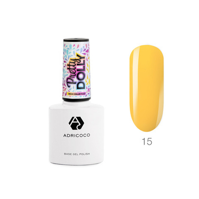 Гель-лак ADRICOCO Pretty dolly №15 неоновый цитрусовый (8 мл.)