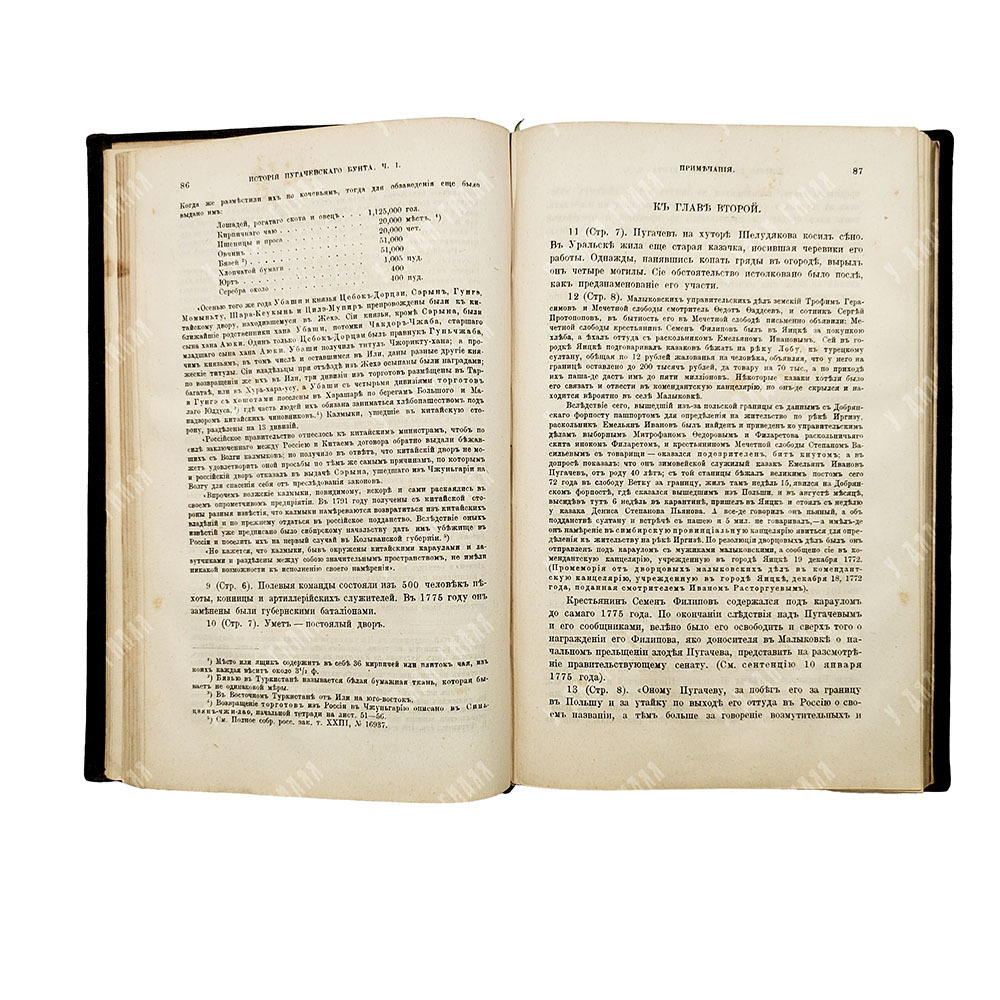 Сочинения А. С. Пушкина. Том IV. История Пугачевского бунта. Исторические материалы, 1887.