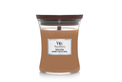 Свеча ароматическая WoodWick Santal Myrrh средняя 275 г.
