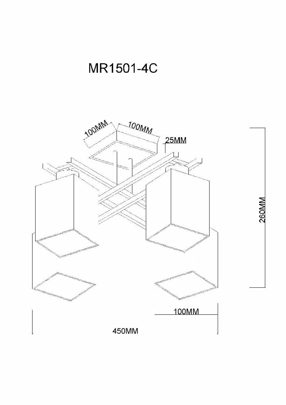 Потолочная люстра MyFar Eileen MR1501-4C, кол-во плафонов: 4 шт
