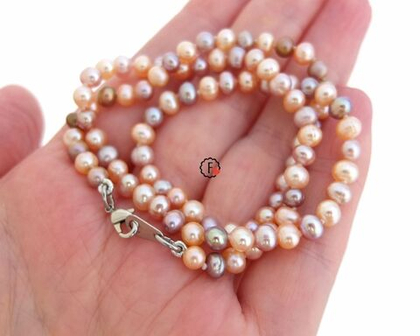 Бусы тонкие из жемчуга