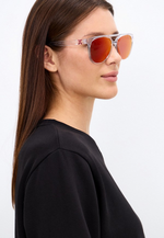Спортивные очки HILX Valkyrie Shiny Crystal / Red Mirror Polarized Lens