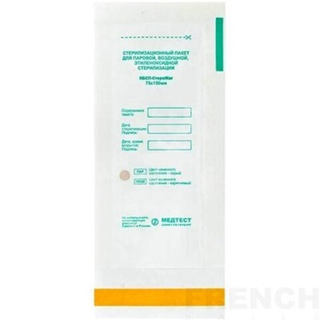 Runail Пакет бумажный плоский самозапечатывающийся для стерилизации 75х150 (белый, 100шт.) №6878