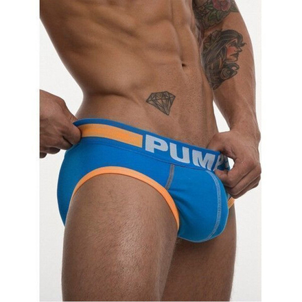 Мужские трусы брифы синие Pump Orange- Blue Brief H69-9