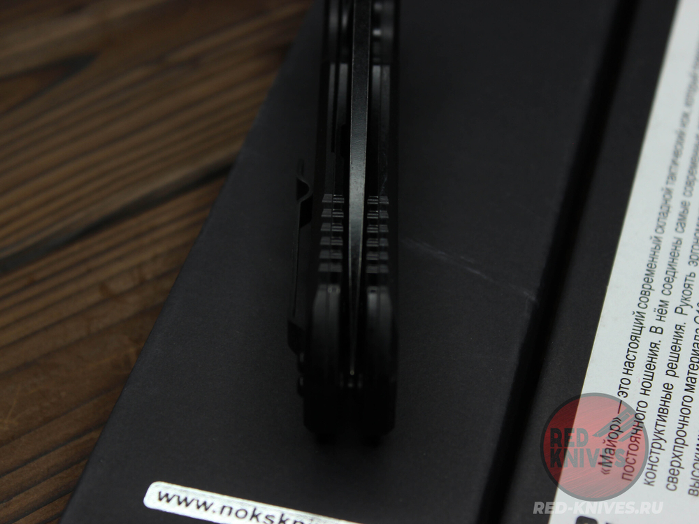 Складной нож НОКС Майор AUS8 (Black) c клинком из стали AUS-8, рукоять G10