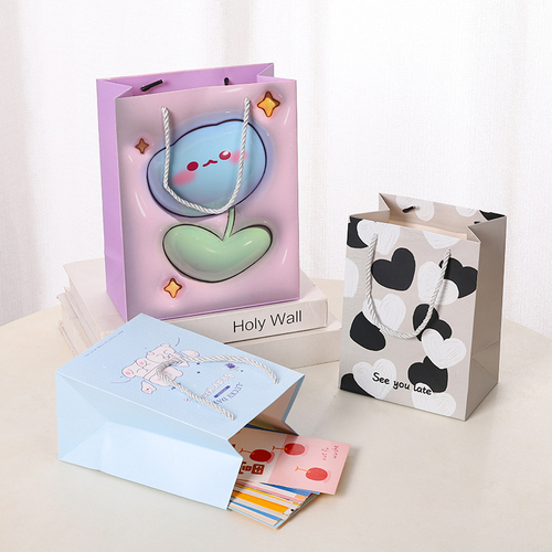 Пакет подарочный "Тюльпаны" 33х25х12