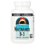 Source Naturals, никотинамид B3, 1500 мг, 50 таблеток
