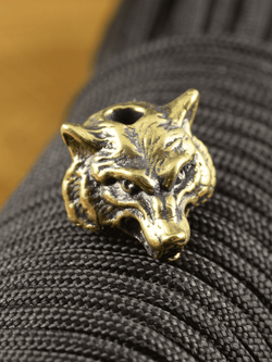 Бусина «Волк» из латуни