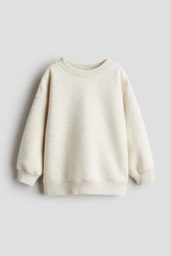 H&M Толстовка с круглым вырезом, светло-бежевый