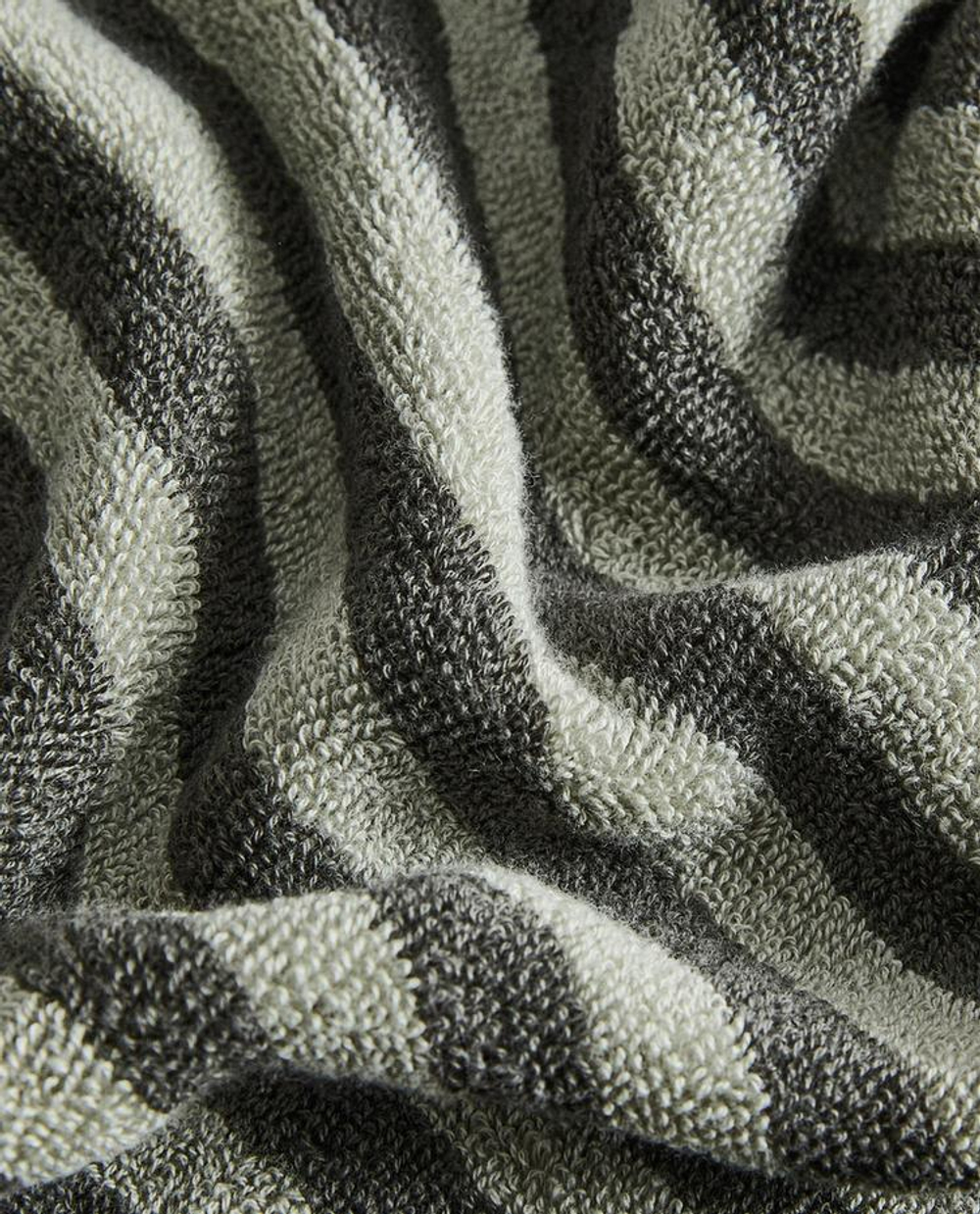 ZARA HOME БАННОЕ ПОЛОТЕНЦЕ С ЦВЕТНЫМИ ПОЛОСКАМИ, ЗЕЛЕНЫЙ