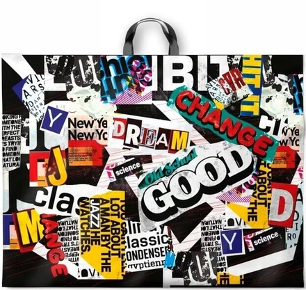 Пакет ПВД, 90 мкм, с петлевой ручкой, Билборд, 71*55 см, 1 шт.