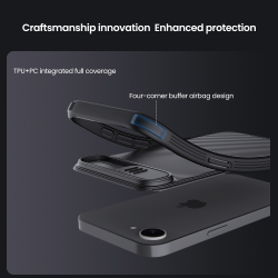 Чехол усиленный с защитной шторкой для камеры от Nillkin на iPhone 16e, серия CamShield Pro Case