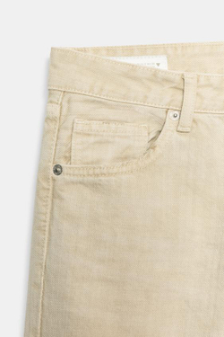 ZARA ДЖИНСЫ TRF WIDE-LEG С НИЗКОЙ ПОСАДКОЙ, СВЕТЛО-КОРИЧНЕВЫЙ