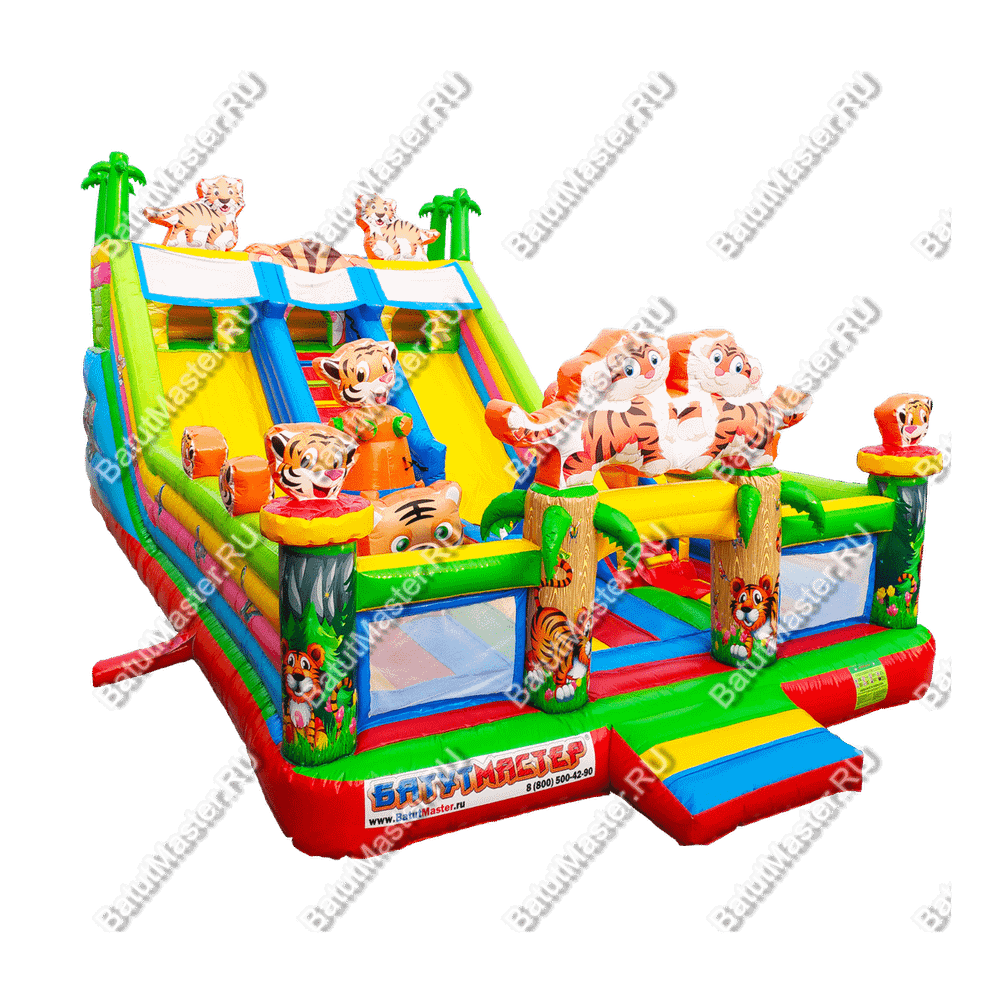 Коммерческий батут "Тигриная страна 2" 10*6*5 м