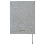 Дневник 1-11 класс 48 л., обложка кожзам (твердая), фольга, BRAUBERG "SPARKLE", серебристый, 105464