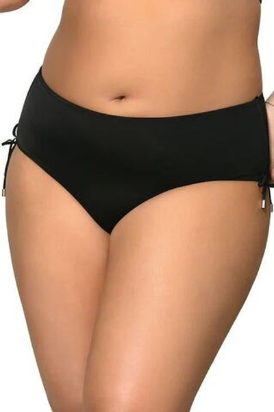 Пляжные трусики с регулируемым по высоте бочком (Размер: S) (Цвет: черный)