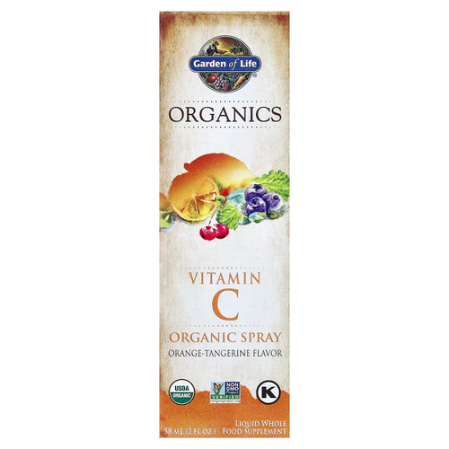 Garden of Life, Organics, органический спрей с витамином C, апельсин и мандарин, 58 мл (2 жидк. унции)