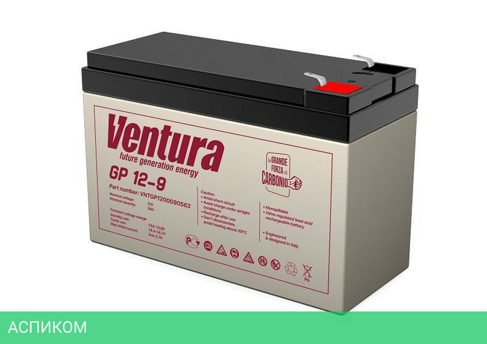 Аккумулятор для ИБП Ventura 12В 9Ач (GP 12-9)